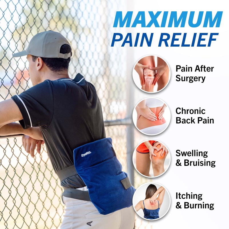 CryoMAX Cold Pack, Reusable, Latex Free, 8 Hour Cold Therapy,