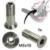 F26 Titanium M5 x 15 mm Gear Pulley SL Screws