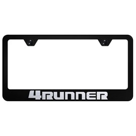 Au-TOMOTIVE GOLD Laser Etched Logo License Plate Frame for Toyota 4Runner (Black)