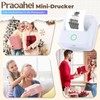 PRAOAHEI Mini Printer, Portable Photo Printer with 10 Rolls of