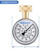 MEASUREMAN 0-200 PSI Water Pressure Gauge, 2-1/2'' Dial, Hose bib