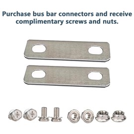 HWYEE 4PCS Pitch Row 2.2IN Bus Bars Connector red Copper Nickel-Plated for Lifepo4 Cell 3.2V 50Ah 117ah 304ah 280ah 302ah Lithium Battery Busbar (4, Pitch Row 2.2IN)