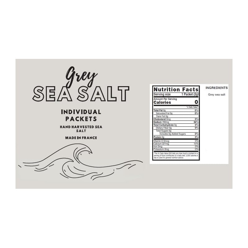 French Gray Sea Salt Packets Single Serve Sea Salt –