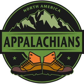 Oval Mountains appalachians 4x4 Sticker Decal die Cut Vinyl - Made and Shipped in USA