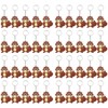 Elecrainbow 40 Pack Beaver Keyring Pack Party Favor for Safari