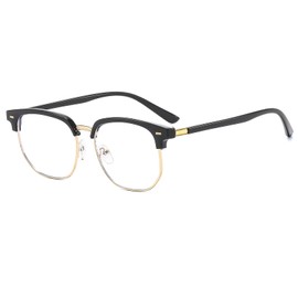 Suertree Anti Blue Light Glasses Fashion Myopia Glasses for Women Men Myopia Glasses Radiation Protection Glasses Black Glasses Frame 3.0 Dioptres, black