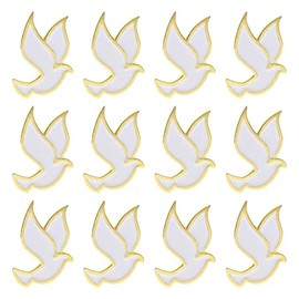 White Dove Lapel Pin (12 Pins) Christian Holy Spirit , Peace Dove