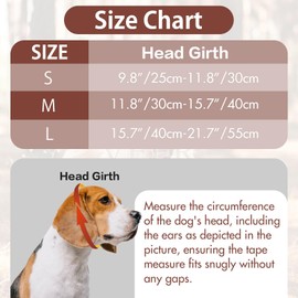 IDOMIK Dog Calming Hoodie,Ear Wraps for Dog to Calm Anxiety,Doggy Ears Head Cover for Noise Protection,Snoods for Pets Grooming Force Drying Fireworks,Pet Hematoma Ear Wrap Headband,Coffee,L