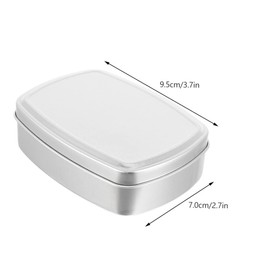 Ciieeo 120 Ml Soap Tin Set Portable Travel Soap Box Household Soap Storage Square Aluminum Soap Tins