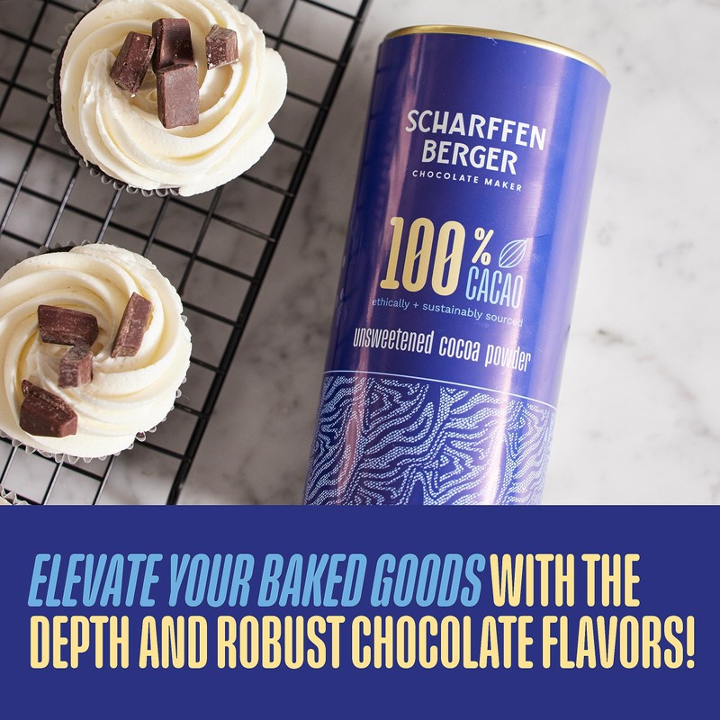 Scharffen Berger 100% Cacao Unsweetened Dark Chocolate Cocoa Powder (6