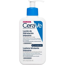 CeraVe Loción Hidratante Intensiva de Rostro y Cuerpo para Piel Muy Seca e Irritada con Hydro-Urea al 5% y Ceramidas Esenciales, Hidrata y Restaura la barrera de la Piel, con 236 ml