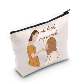 LEVLO Sarah Paulson Cosmetic Make Up Bag AHS Gifts Idea Oh Look My Peach Makeup Zipper Pouch Bag For Women Girls, Look My Peach