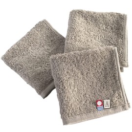 Tabarat Towel Handkerchief, Imabari Handkerchief, Hand Towel, Hand Towel, 9.1 x 9.1 inches (23 x 23 mm), Set of 3, Men's (Taupe)