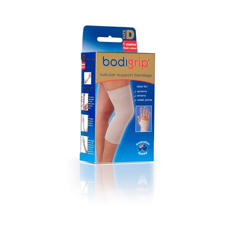 Bodigrip Tubular Support Bandage D, Flesh, 1 Metre Length x