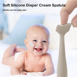 ROXANEPIG 3 Pack Baby Diaper Cream Spatula - Baby Diaper Rash Cream Applicator for Butt Paste Diaper Creams - Diaper Cream Brush for Newborn Essentials (Pink,Blue,Green)