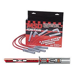 MSD 31189 8.5mm Super Conductor Spark Plug Wire Set, Red