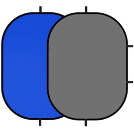 Selens Pop Up Backdrop Collapsible Background 2-in-1 Backdrop with Carry Bag, for Photo Studio Portrait Video Conference Vlog YouTube Live Streaming, 59x78.7in (Blue Grey, 39x59/1x1.5m)