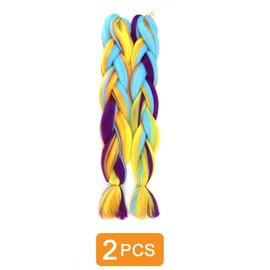 Traziewell Plait Hair Extensions Hair for Braids Colour Hair Extensions for Braiding Ombre Hair Extension High Temperature Synthetic Pre Stretched Hair Pieces for Women 1721