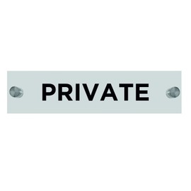 OptiV Clear Acrylic Private Sign by ViroDisplay® – 250 x 60mm – 5mm Thick – Durable Reverse Printing – Silver Stand-Off Fixings for Modern Offices & Spaces