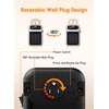 GiveBest 800W Wall Outlet Space Heater with Remote,LED Display Small