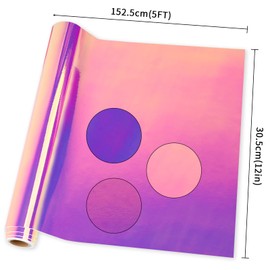 IModeur Opal Pink Violet Vinyl Film Plotter, 12" x 60" Plotter Film Vinyl, Permanent Vinyl For Cricut, Silhouette Cameo, Most Cutting Machines