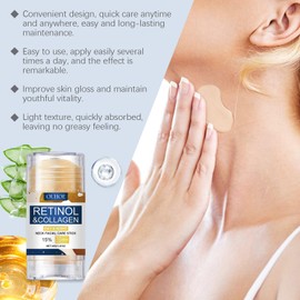 2PCS Face and Neck Cream Stick & Retinol Collagen Cream, Retinol & Collagen Neck Facial Care Stick, Day & Night Neck Facial Care Stick, Tighten and Lift Neck Cream, Fade Neck & Face Line