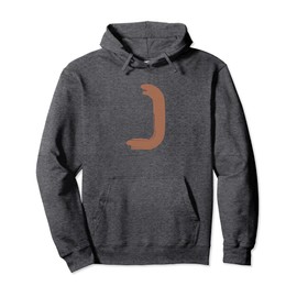 Creative Bold Leather Letter J - Design - Alphabet - Marker Pullover Hoodie