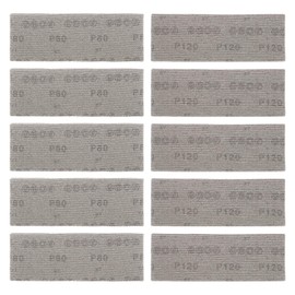 ECSiNG 10PCS Mesh Sanding Sheets 70 x 198mm Hook and Loop Sander Pads 80/120 Grit Dust-Free Grinding Polishing Sandpaper for Orbital Sander Hand Sanding Block