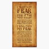 Litany Against Fear Bumper Sticker Vinyl Decal 5 inches