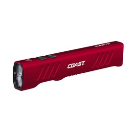 Coast Slayer 1150 Lumen USB-C Rechargeable LED Flashlight with Spot/Flood, Memory Mode and Pocket Clip, RED