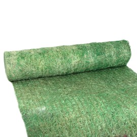 American Excelsior QuickGRASS Pro - 4'x50'- Green Biodegradable Jute Net Erosion Control Blanket Landscape Roll
