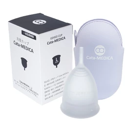 Cata-MEDICA 月経カップ 生理用品 生理カップ 12時間使用可 フェムテック フェムケア 初心者でも使いやすい ［一般医療機器］ 収納ポーチ付き Lサイズ