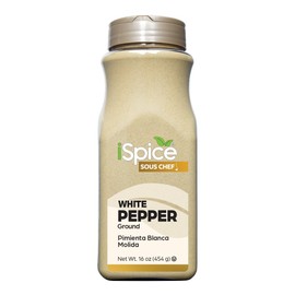 iSpice | White Pepper Ground | 16 oz | Bulk Size | Kosher | Rich Aroma