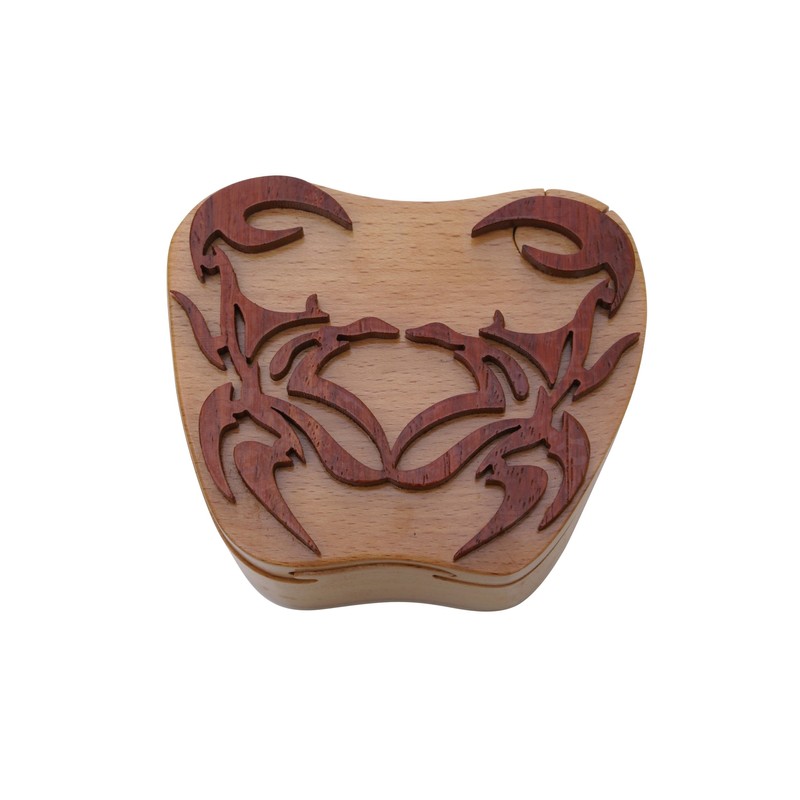 Crab Wooden Secret Puzzle Box