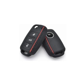 JOSANG - Refaccionaria Vazquez Funda para Llave VW Jett+a Vent+o Passa+t Beetle Tigua+n, Seat Ibiza - Funda para Llave de Auto Silicona 3 Botones - Accesorio para Auto