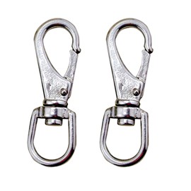 2PCS Boat 316 Stainless Steel 69/88/100/121MM Diving Pet Leash Connection ，Bolt Snap Hook Quick Release Swivel Carabiner Rigging Hardware (Length:88mm)