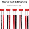 クリアヒル（Clearhill）20M 18AWG 電気ワイヤー、2ピン黒赤ワイヤーケーブル、延長ワイヤーケーブル、12V/24V DCケーブル、単色LEDストリップ用