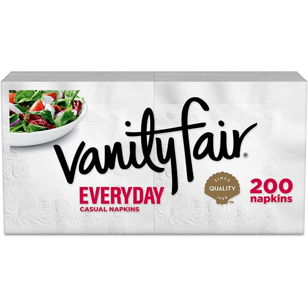 Vanity Fair Everyday Napkins, 200 Count (Packaging Design May Vary)