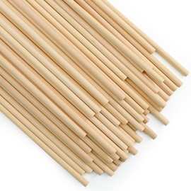Enkrio 50PCS Dowel Rods Wood Sticks Wooden Dowel Rods - 3/16x12Inch Unfinished Wood for Crafts Doweling Rods for Crafts and DIYers