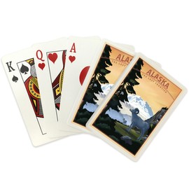 Alaska, The Last Frontier, Dall Sheep and Mountain, Lithograph (52 Playing Cards, Poker Size Card Deck with Jokers)