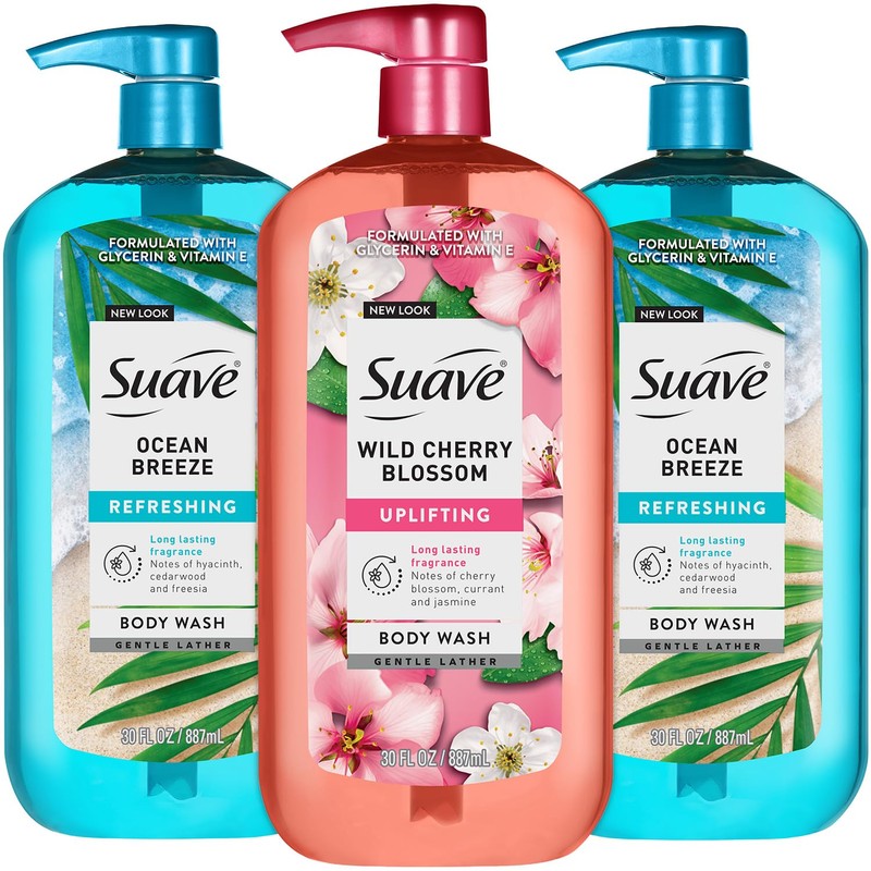 Suave- Paquete variado de gel de baño: paquete de 2