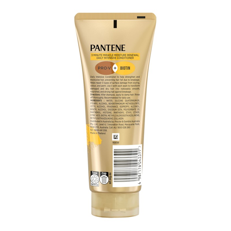 Pantene 3 Minute Miracle Daily Moisture Renewal Hair Treatment, Deep