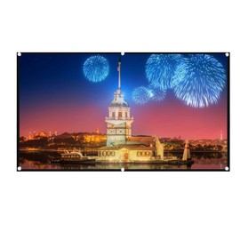 Tiardey 60 inch Projection Screen 16:9 HD Foldable Metal anti-light Portable Projector Movies Screen for Home theater, KTV entertainment and movie game projection