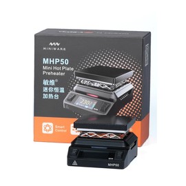 MINIWARE MHP50 Hot Plate Preheater (Brass with Nano Ceremic Coating) 150 W 50 x 50 mm Heating Mini Smart Constant Temperature Hot 100-350°C Soldering Station Tool