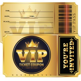 Lumoaster Birthday Party Invitations - Birthday Invitations for Boys Girls - Movie VIP Party Invitations - 20 Sets 4X7 Inch with Envelopes - Kids B-day Invites - Theme Party Decorations