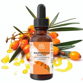 Relaxcation Sea Buckthorn Fruit Oil – Cold Pressed from Fruit Pulp, Pure Botanical Skincare for Face, Body & Hair, Lightweight Hydration, Rich in Omegas and Beta-Carotene (2 oz)