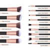 Salandens Brochas para maquillaje 16 Piezas. Brocha de cerdas sintéticas