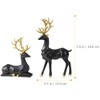 Toyvian 2Pcs Gold Reindeer Christmas Decoration Reindeer Figurine Christmas Reindeer
