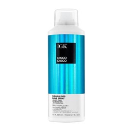 IGK DISCO DISCO Clear Gloss Finishing Hair Spray | Moisturizes, Adds Shine & Enhances Color | No Greasy Residue + Color Protection | 172ml | 5.3 oz:_1 Spray