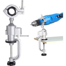 aleawol Electric Drill Stand, 360 Degree Rotation, Multifunctional Vertical Drill Stand Holder for Drill, Workbench, Grinder, Table Clamps, Woodworking Clamps (35-43 mm)